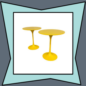 Yellow Tulip Side Tables (Set of 2)