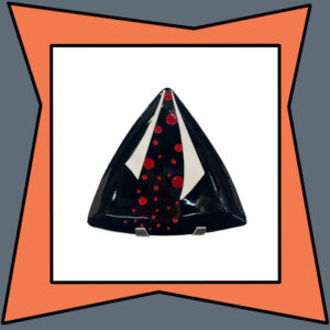 Postmodern Handmade Glass Triangle Plate (1980s)