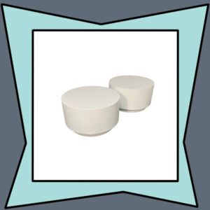 Circular White Coffee Tables (Set of 2)