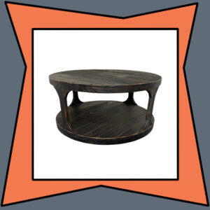 Circular Rustic Wood Coffee Table