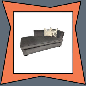 Dark Gray Fabric Chaise Lounge