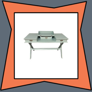 Transitional Light Blue Desk