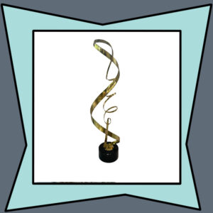 Swirl Brass and Marble Sculpture