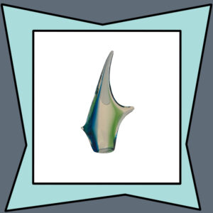 Vintage Blue and Green Chalet Art Glass Fish