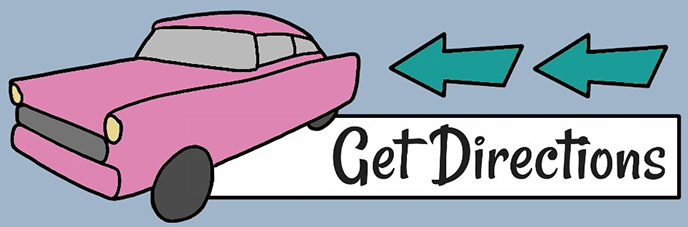 graphic car for directions to Layna's Corner Furniture Store