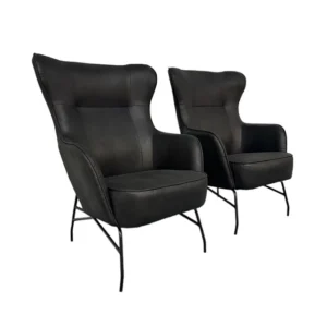 Black High Back Lounge Chairs