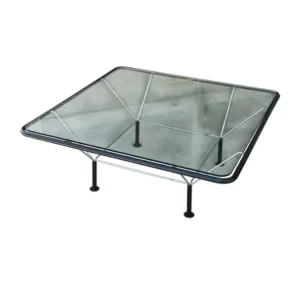 1970's Neils Bendtsen Danish Square Glass Coffee Table