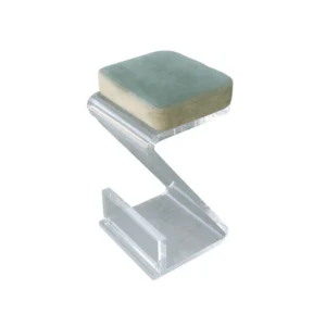 Karl Springer Style Lucite Z Bar Stools, a Pair