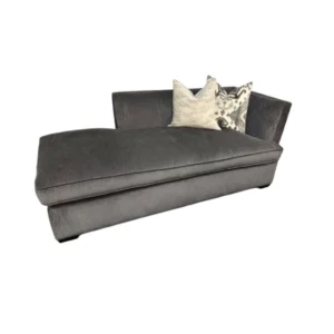 Dark Gray Fabric Chaise Lounge