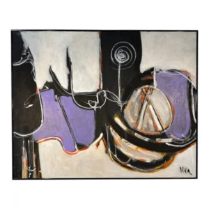 Stanley Krupa Original Painting with Black Frame