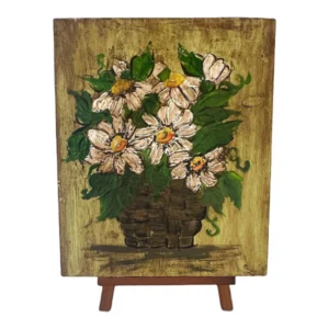 Small Mid Century Flower Art by Loury