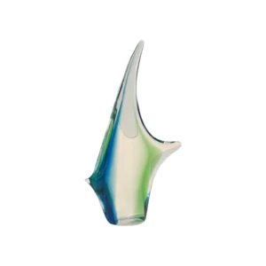 Vintage Blue and Green Chalet Art Glass Fish