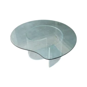 Vladami Kagan Style Lucite and Glass Snail Coffee Table