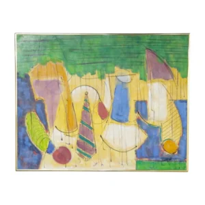 Stanley Krupa ""A Man in a Brooke Bro. Suite Caught in the Rain" (1988) 28”x22”