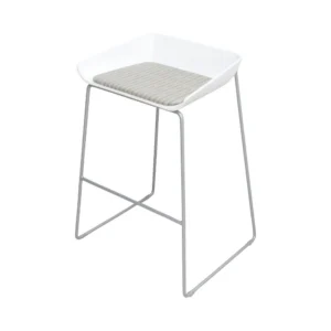 Steelcase Turnstone Metal Scoop Barstool White (4 Total, Priced Individually)