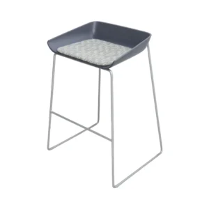 Steelcase Turnstone Metal Scoop Barstool Gray (2 Total, Priced Individually)