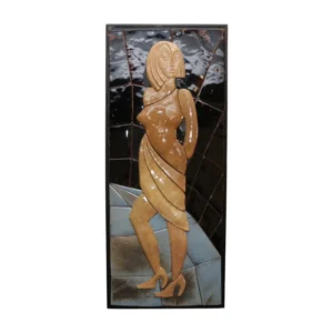 Art Deco Ceramic Tile Art Portrait of a Woman
