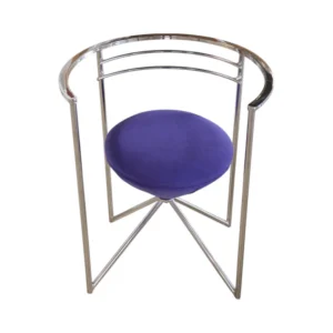 Postmodern Purple and Brushed Nickel Chair