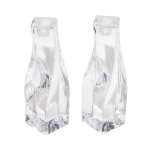 Clear Glass Candle Holders (Set of 2)