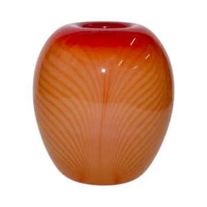 Amber/Orange Art Glass Vase