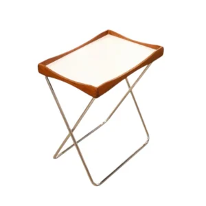 Small Side Table (Chrome with Wood)