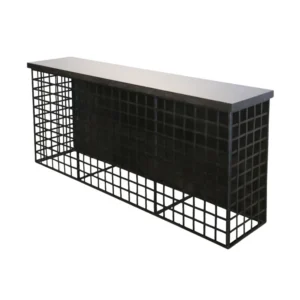 Dark Stone and  Interlocked Metal Base Console