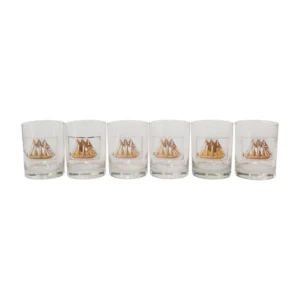 Circa Gold Sailboat Lowball Cups