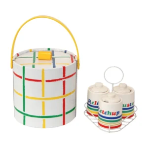 Blue/Green/Yellow/Red Condiment Caddy and Ice Bucket
