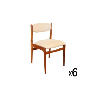 Vintage Teak Dining Chairs (Set of 6)