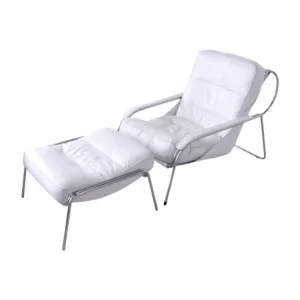 Maggiolina Lounge Chair by Zanotta with Ottoman