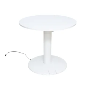 Herman Miller OE1 Circular Sit/Stand Dining Table (White and Adjustable)