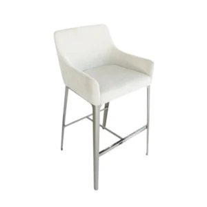 [3] Elite Modern Dunbar Bar Stools (Oatmeal & Steel)