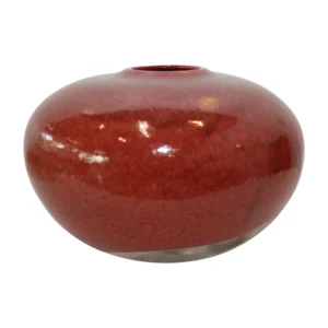 Evan's Raku Pottery Round Vase