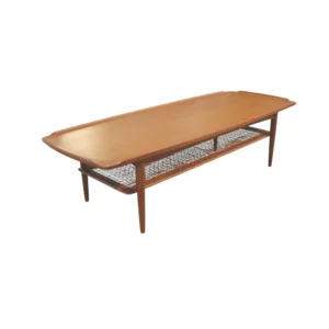 1960s Poul Jensen for Selig Teak Coffee Table 59ʺW × 22ʺD × 15.5ʺH