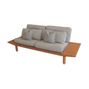 1960s Komfort Teak Danish Modern Gondola Settee 80.75ʺW × 30ʺD × 30.5ʺH