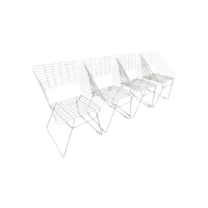 Verner Panton for Fritz Hansen Denmark Wire Grid Chairs (Set of 4)